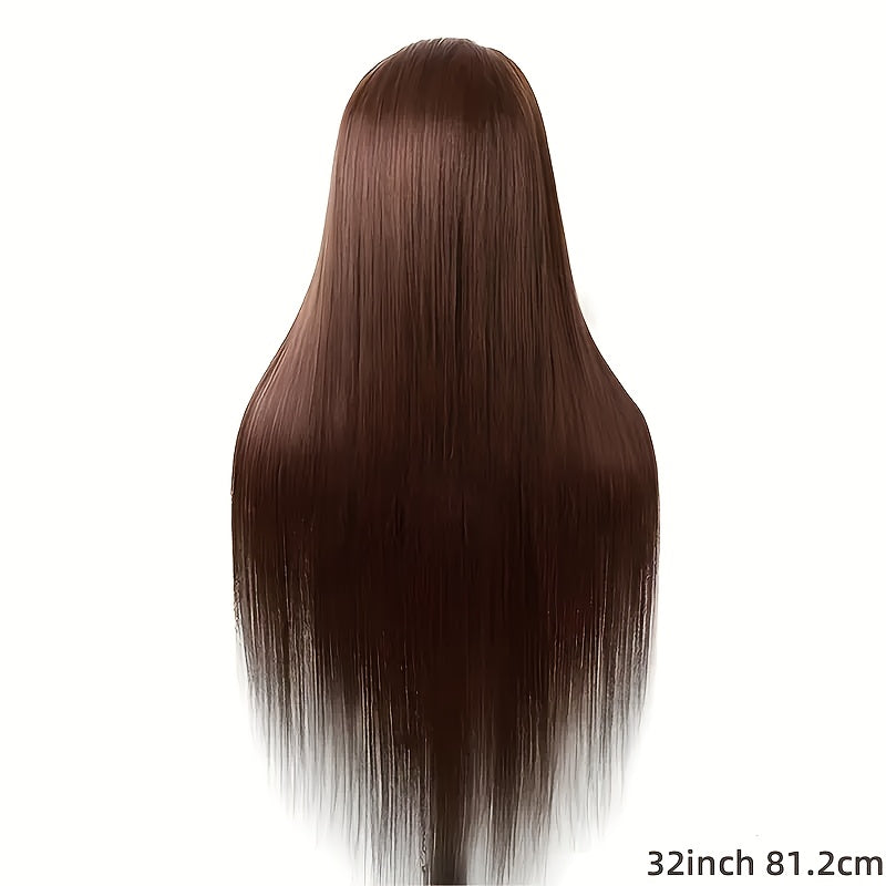 Chocolate Brown 13x6 HD Transparent Lace Front Wigs Human Hair With Baby Hair 180 Density Straight Glueless Wigs Pre Plucked Hairline 4# Brown Color